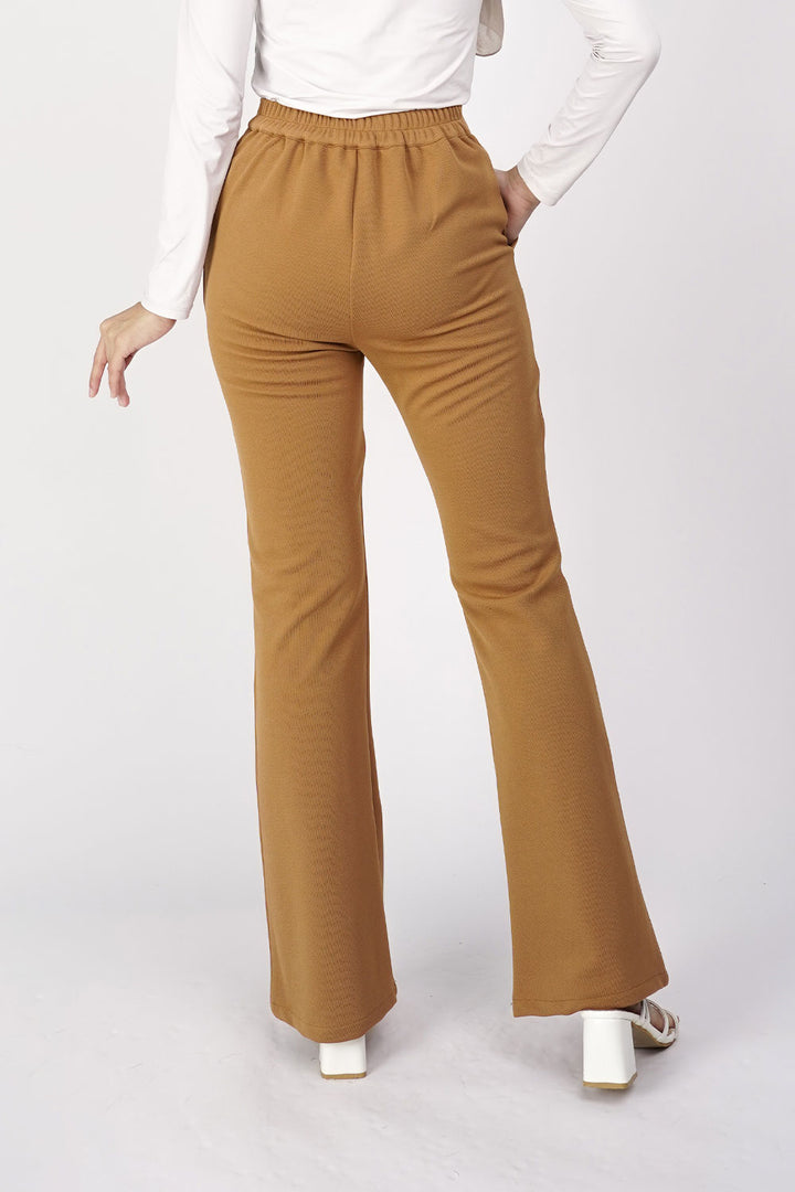 Ruby Waffle Bootcut Pant Brown