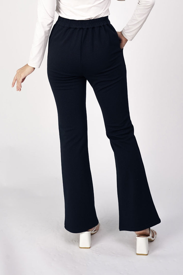 Ruby Waffle Bootcut Pant Navy