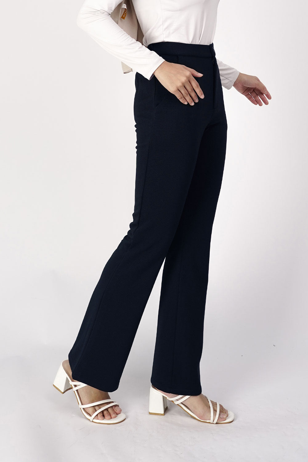 Ruby Waffle Bootcut Pant Navy