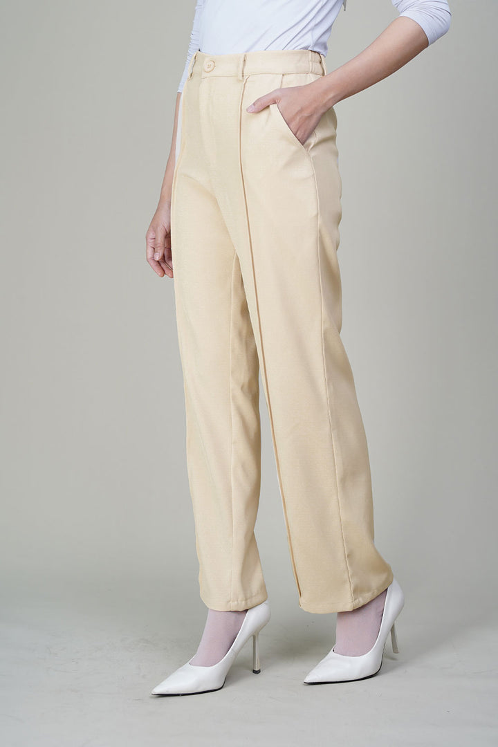 Tracy Straight Pants Beige