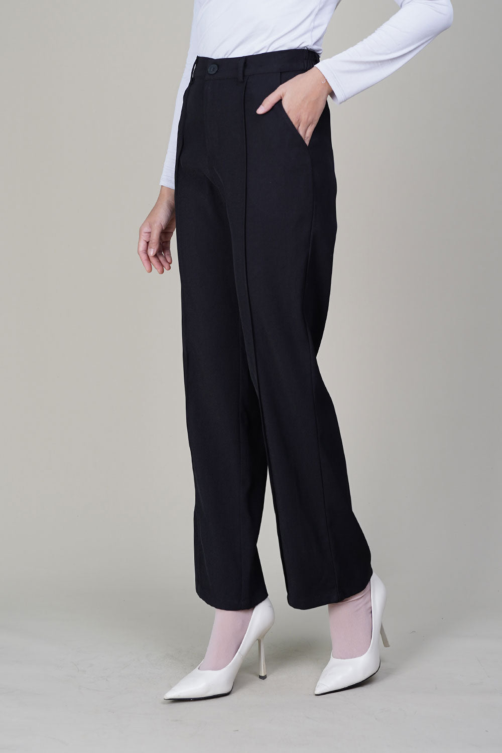 Tracy Straight Pants Black