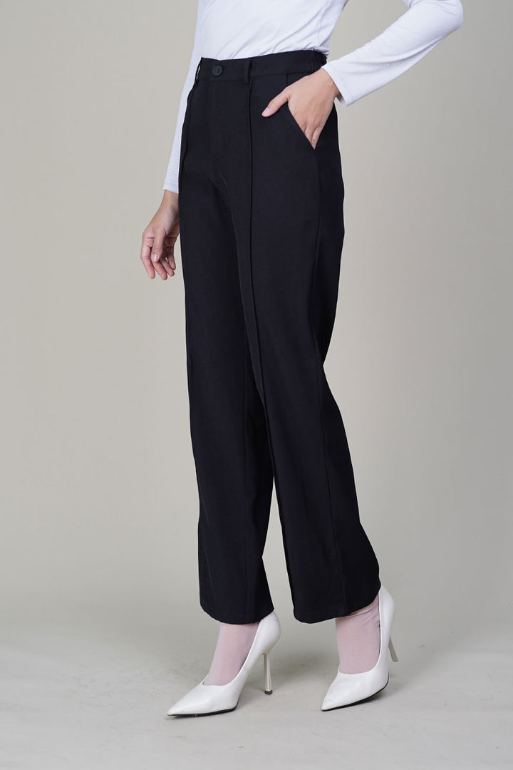Tracy Straight Pants Black