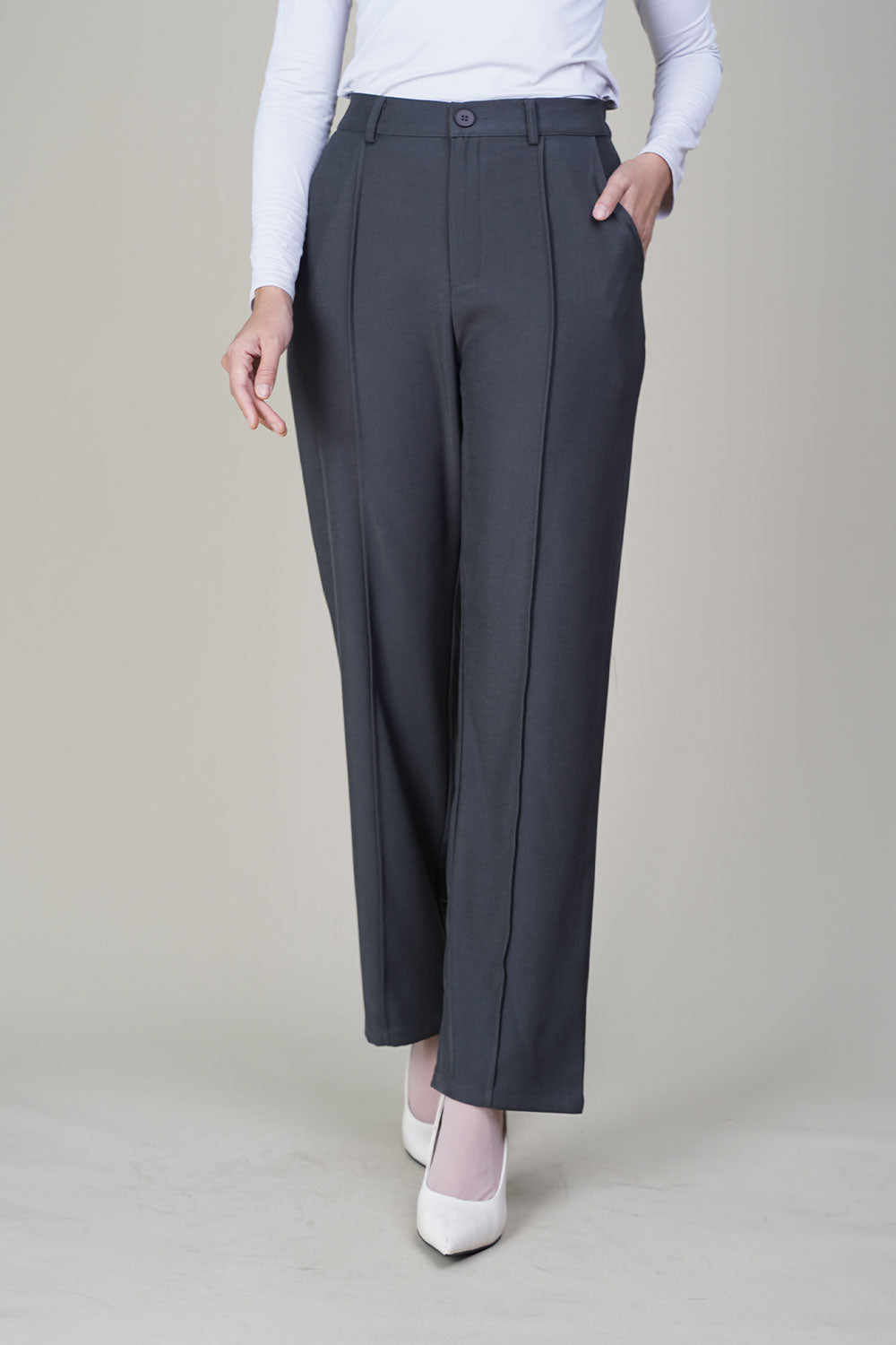 Tracy Straight Pants Grey
