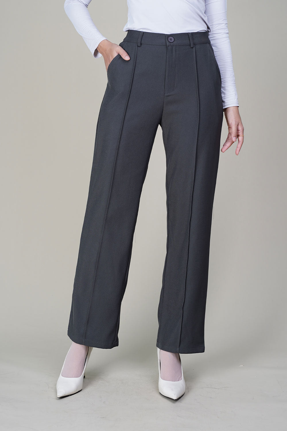Tracy Straight Pants Grey