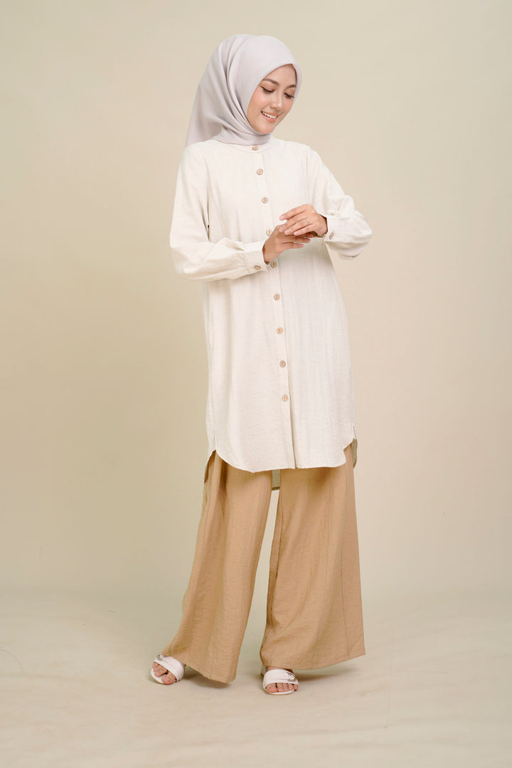 Boneta Long Blouse Light Beige