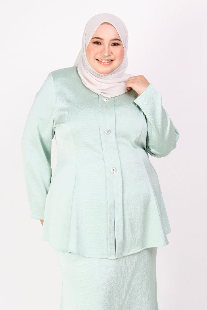 Puspita Plus Kebaya Dusty Green