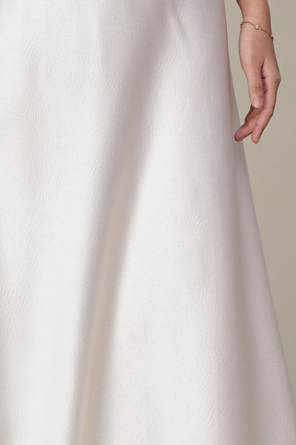 Julia Satin Skirt Beige