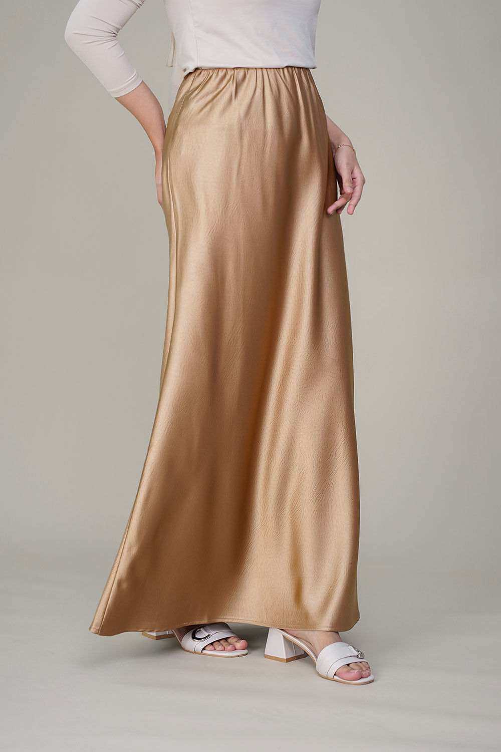 Julia Satin Skirt Coffee