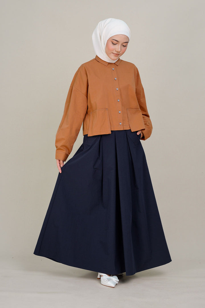 Adley Wide Skirt Navy