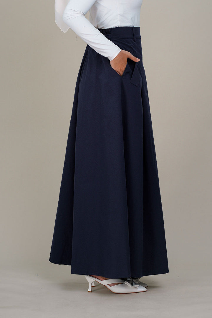 Adley Wide Skirt Navy