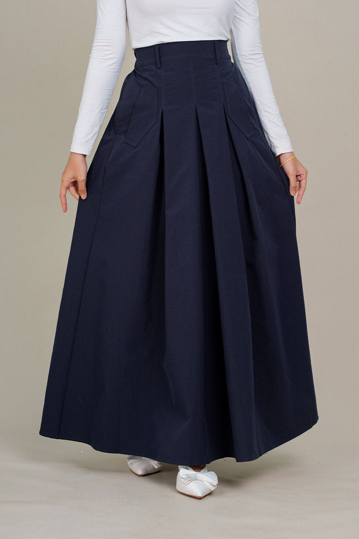 Adley Wide Skirt Navy