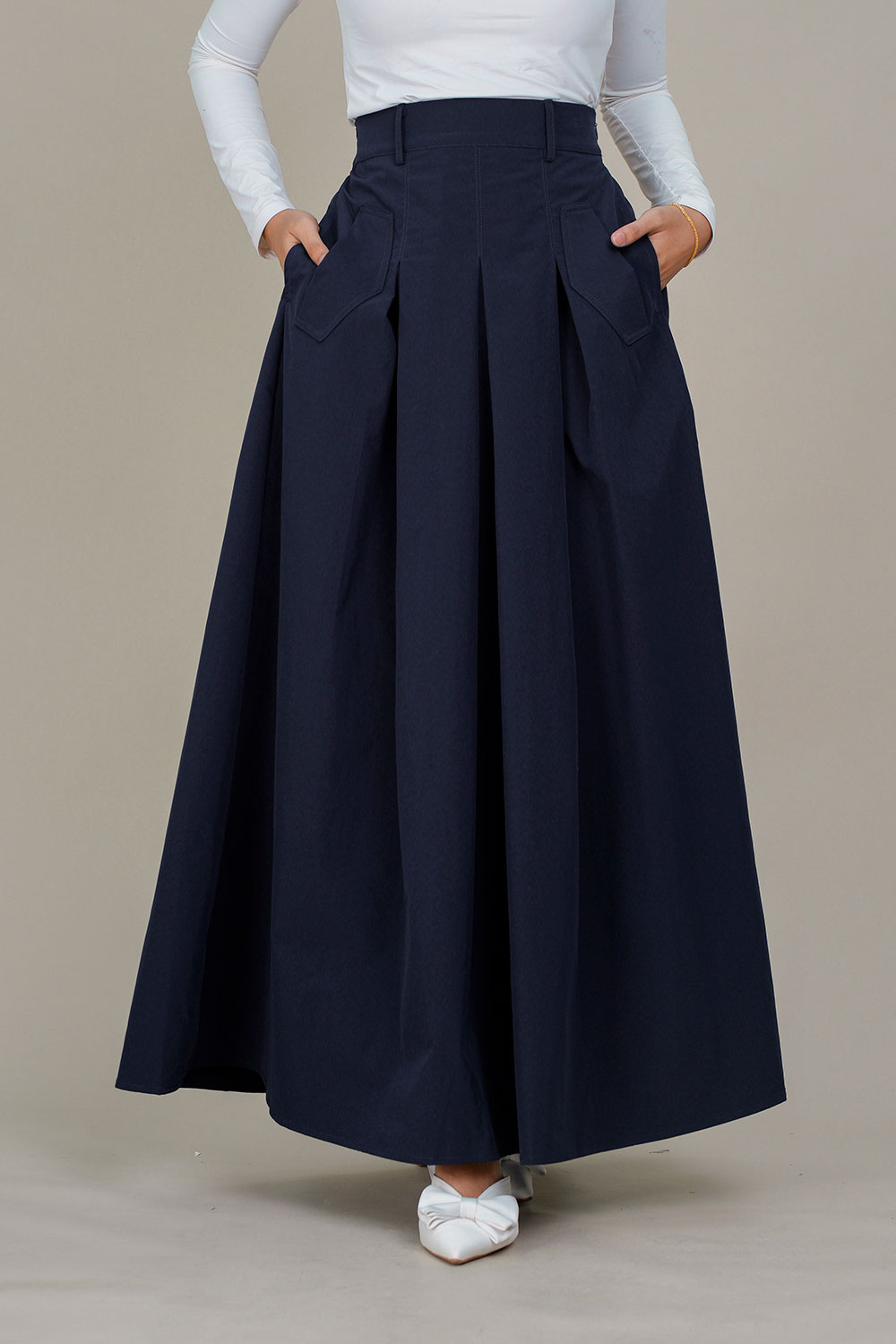 Adley Wide Skirt Navy