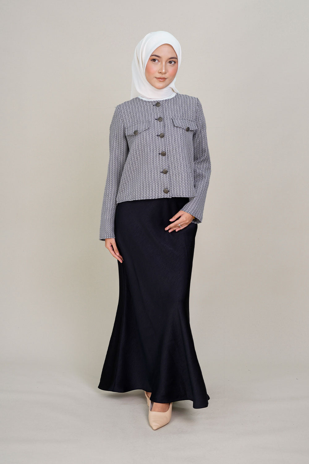 Marina Satin Skirt Black