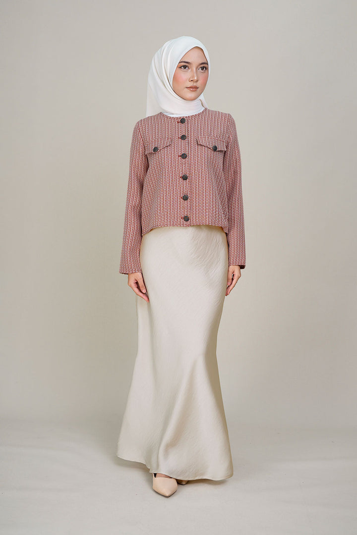 Marina Satin Skirt Ivory