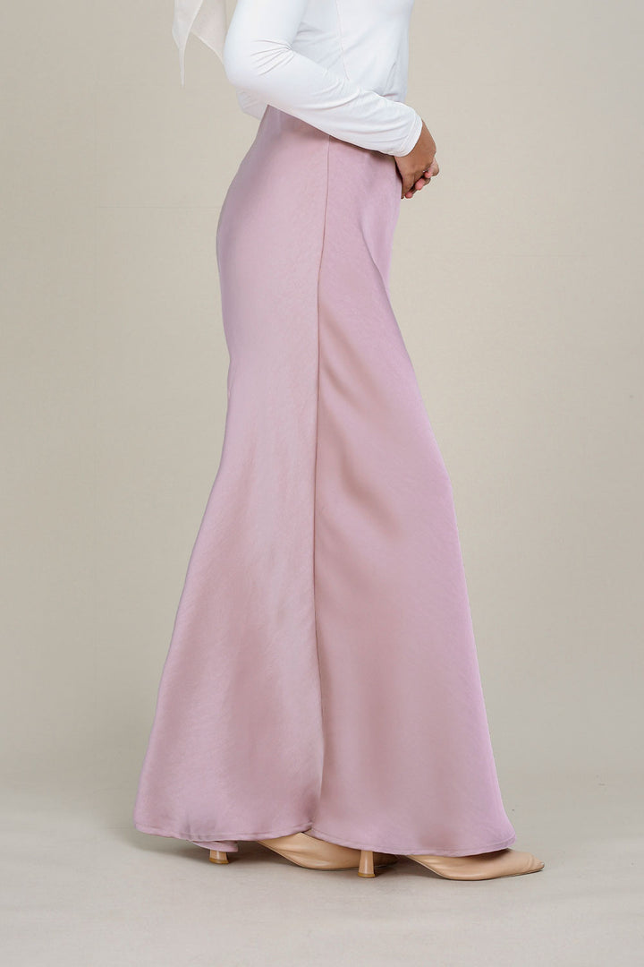 Marina Satin Skirt Dusty Pink