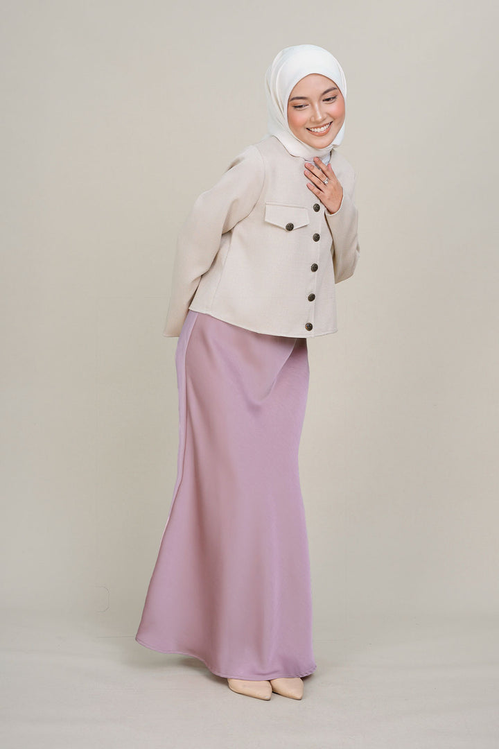 Marina Satin Skirt Dusty Pink