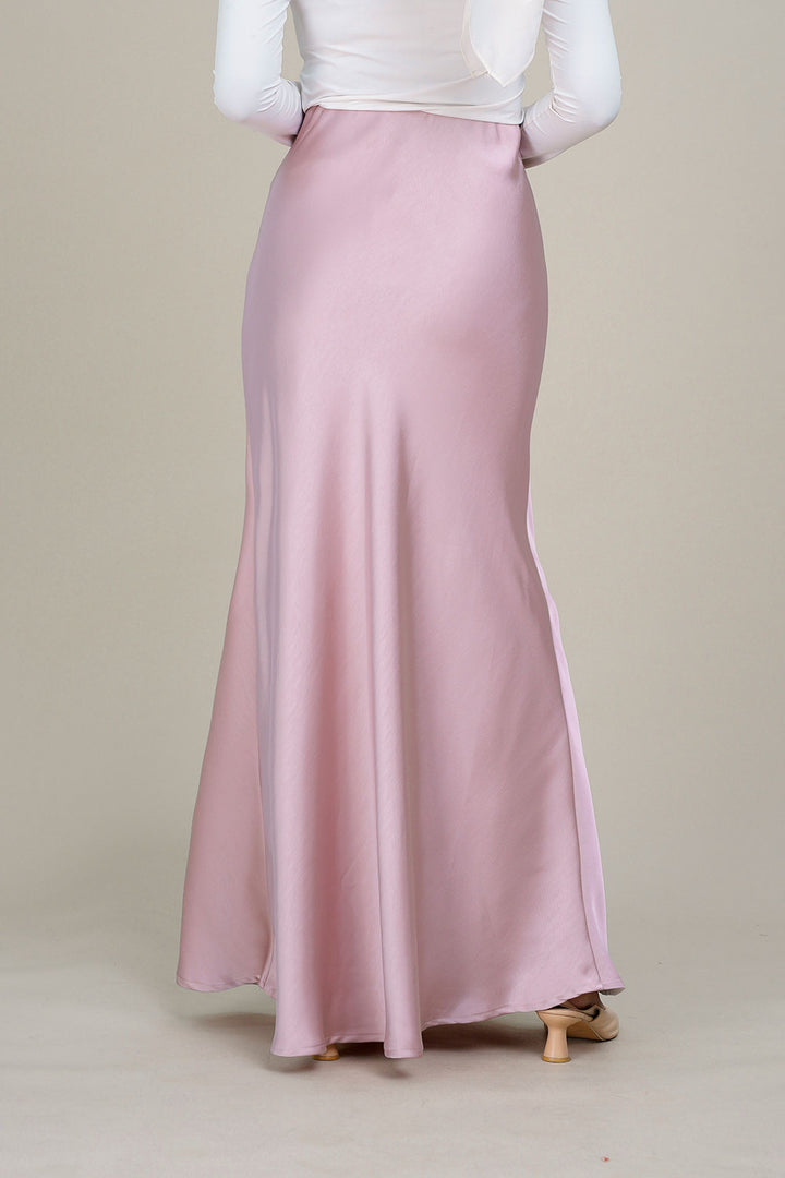Marina Satin Skirt Dusty Pink