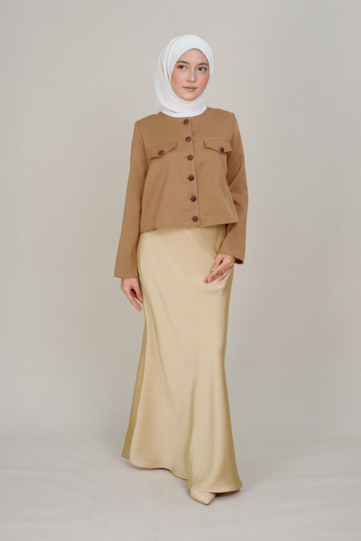 Marina Satin Skirt Gold
