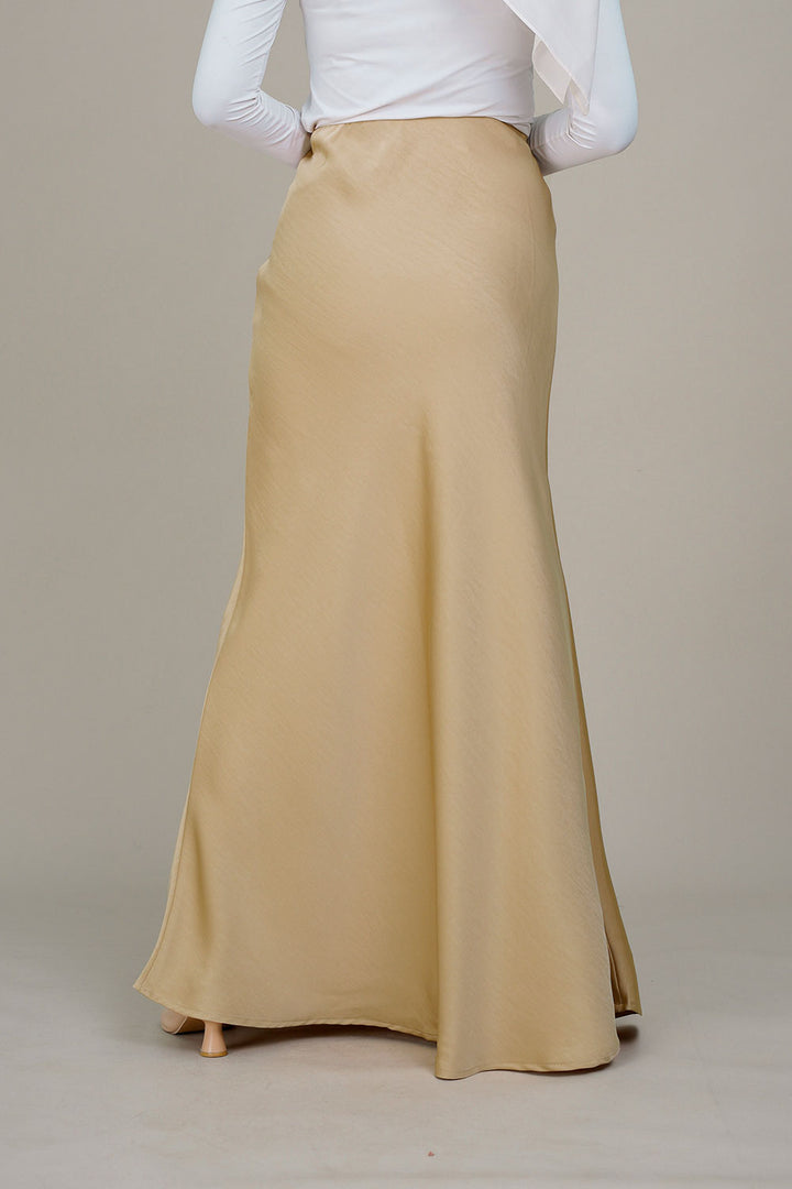 Marina Satin Skirt Gold