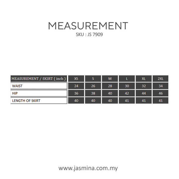 Dayang Skirt Greyish Blue