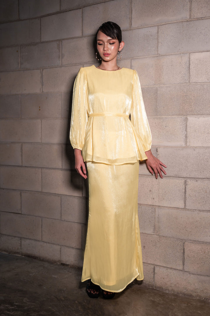 Thea Kurung in Light Yellow