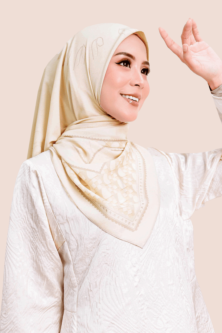 Syifa Chiffon Printed Latte