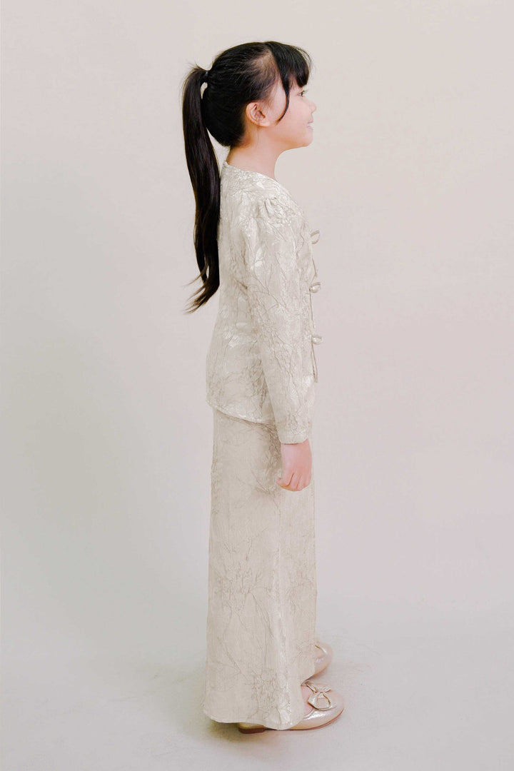 Kioshi Kids Ribbon Kurung in Champagne