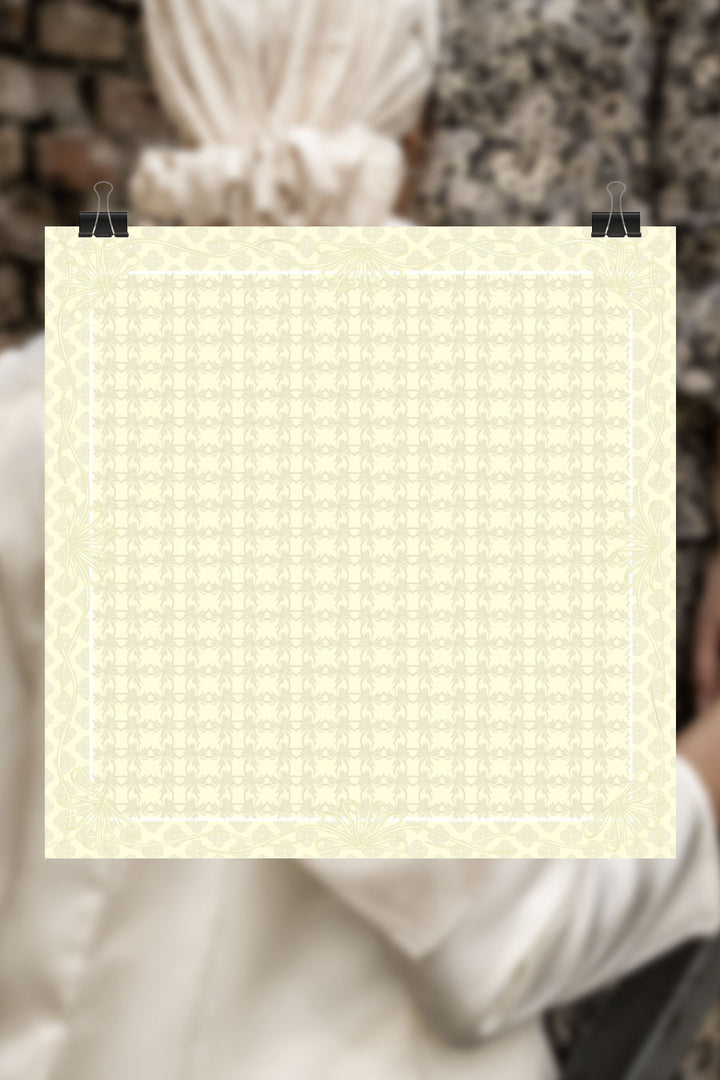 Khawlah Satin Printed Square Yellow