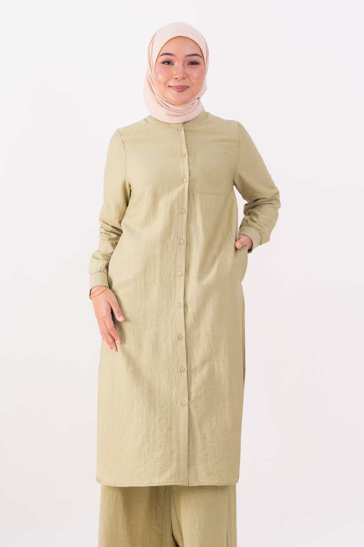 Sienna Long Blouse Lemongrass
