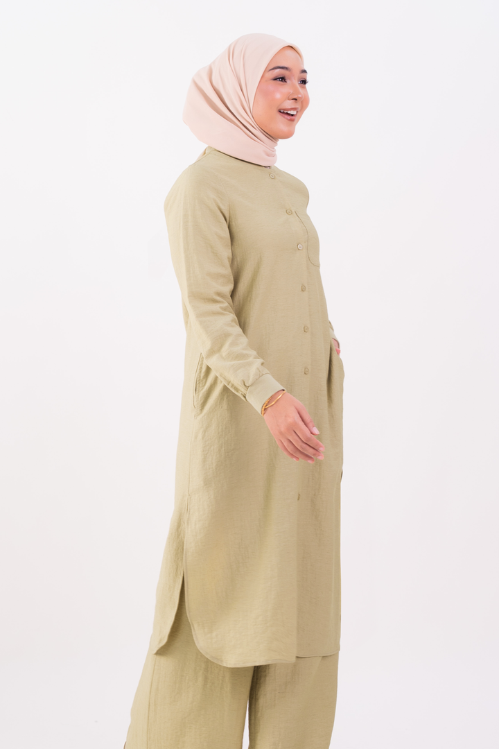 Sienna Long Blouse Lemongrass