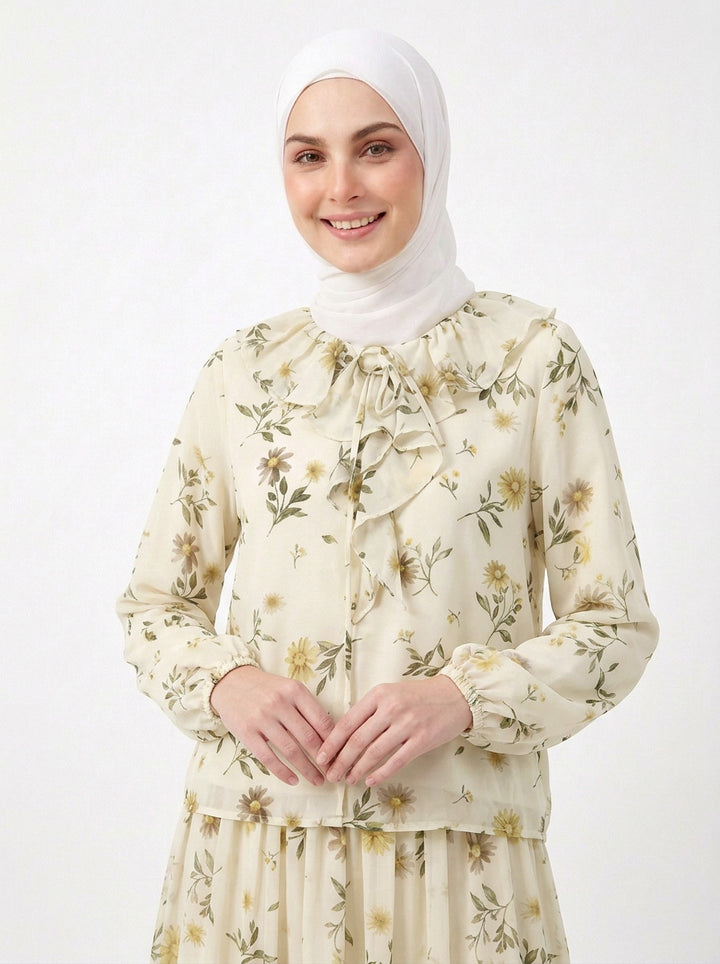 Moira Printed Chiffon Blouse (A)