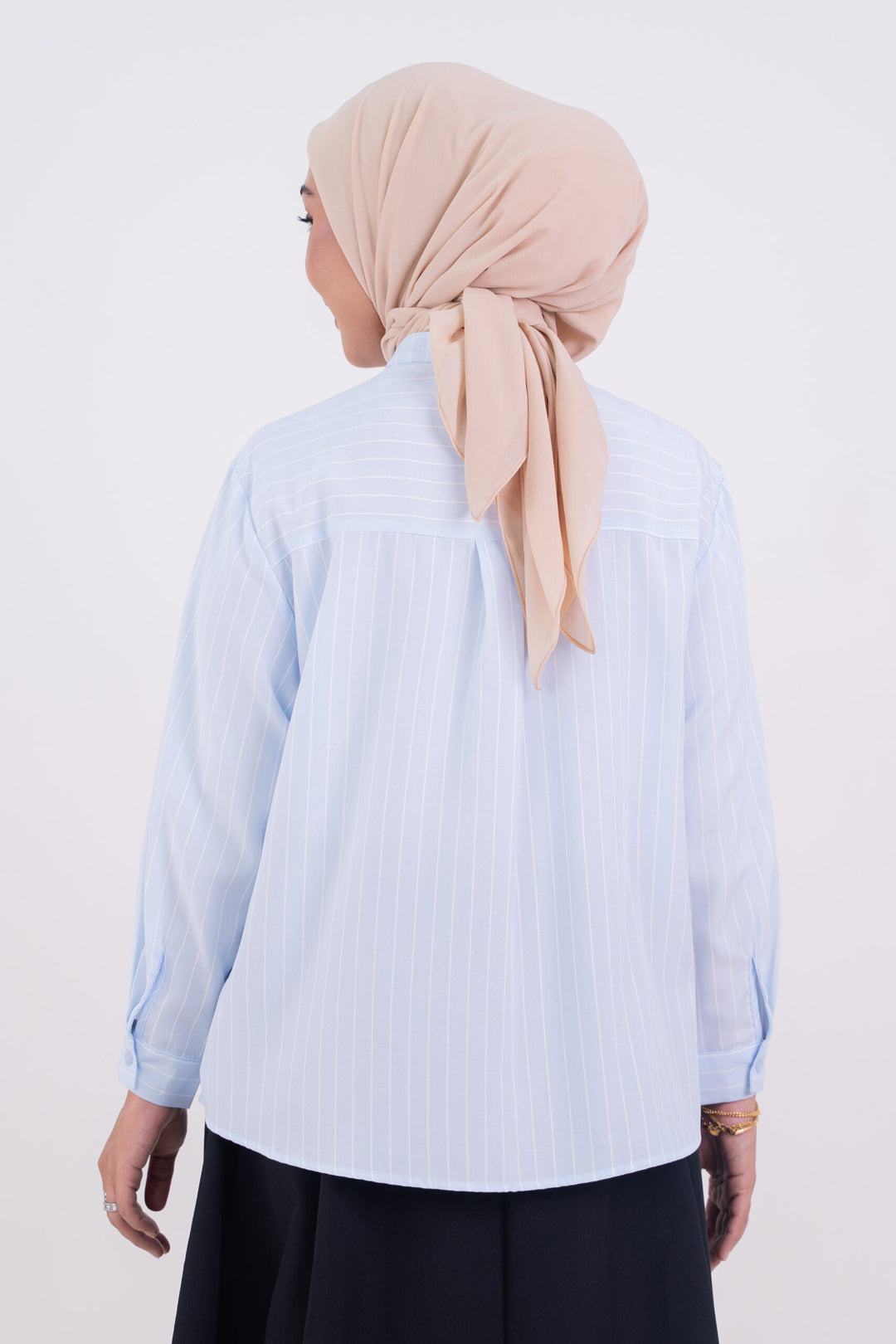 Maureen Striped Shirt Light Blue
