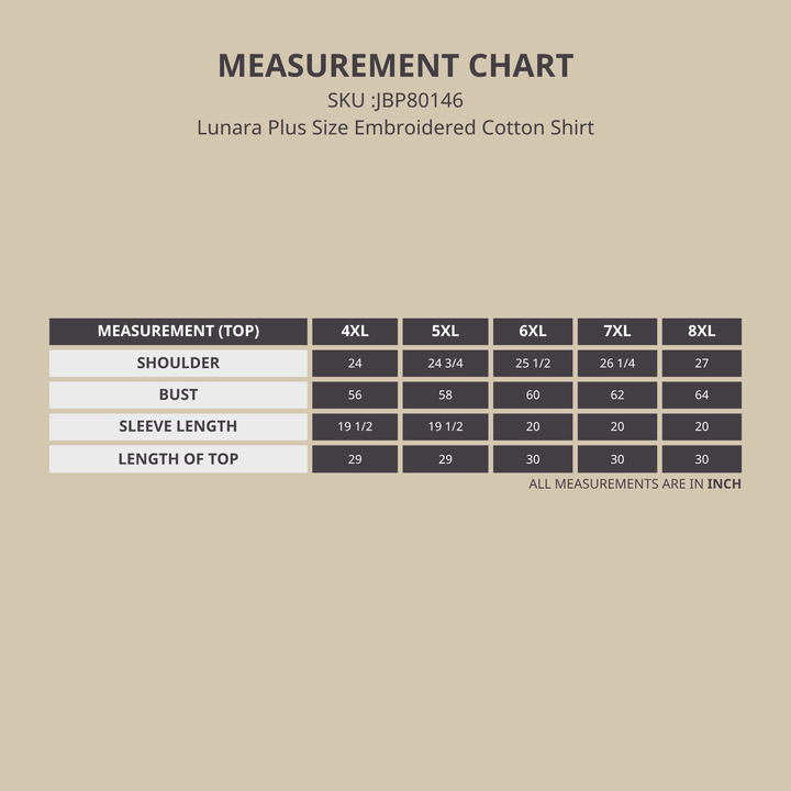 Lunara Plus Size Cotton Embroidered Shirt Pastel Purple