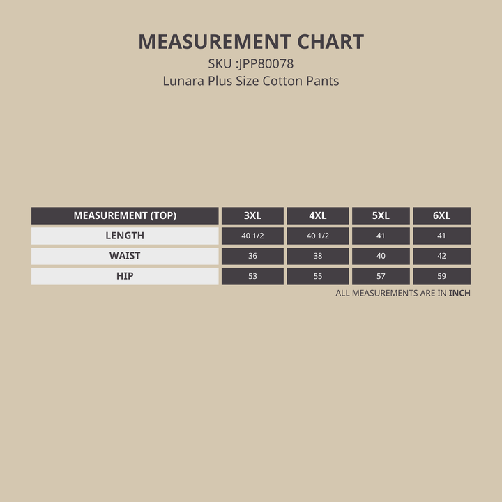 Lunara Plus Size Cotton Pants Greyish Blue