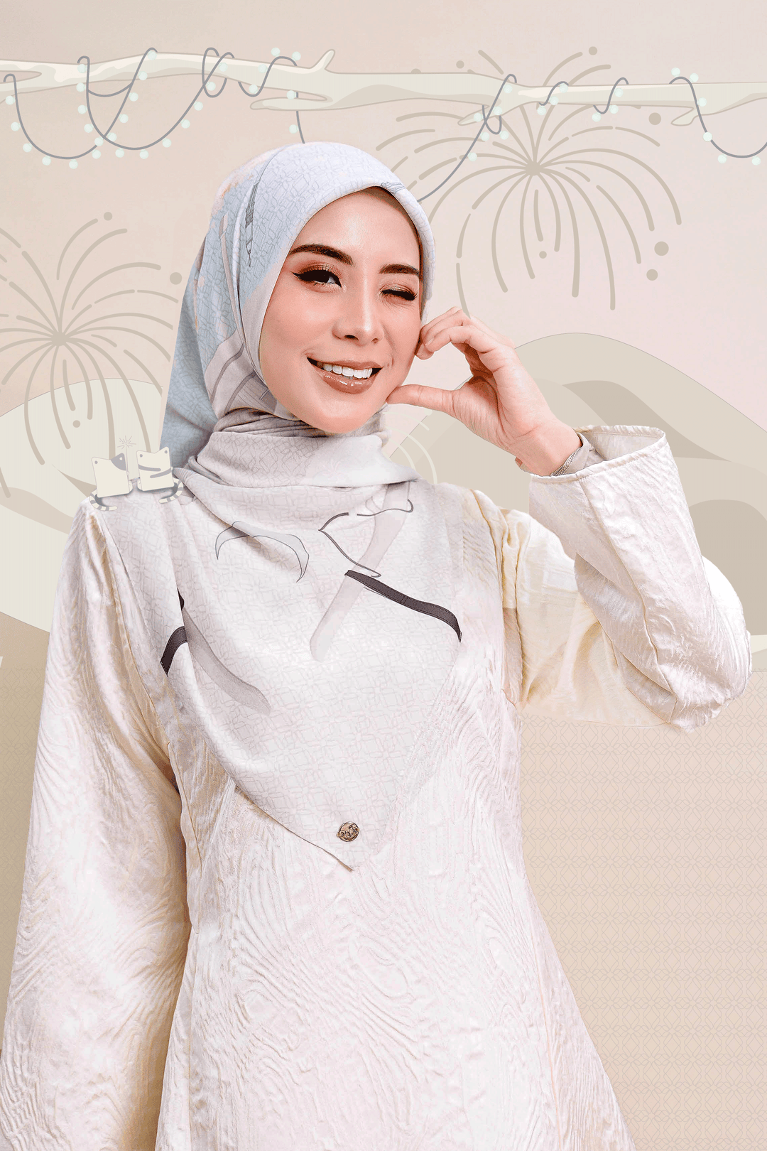 Eliza Chiffon Printed Dusty Mint
