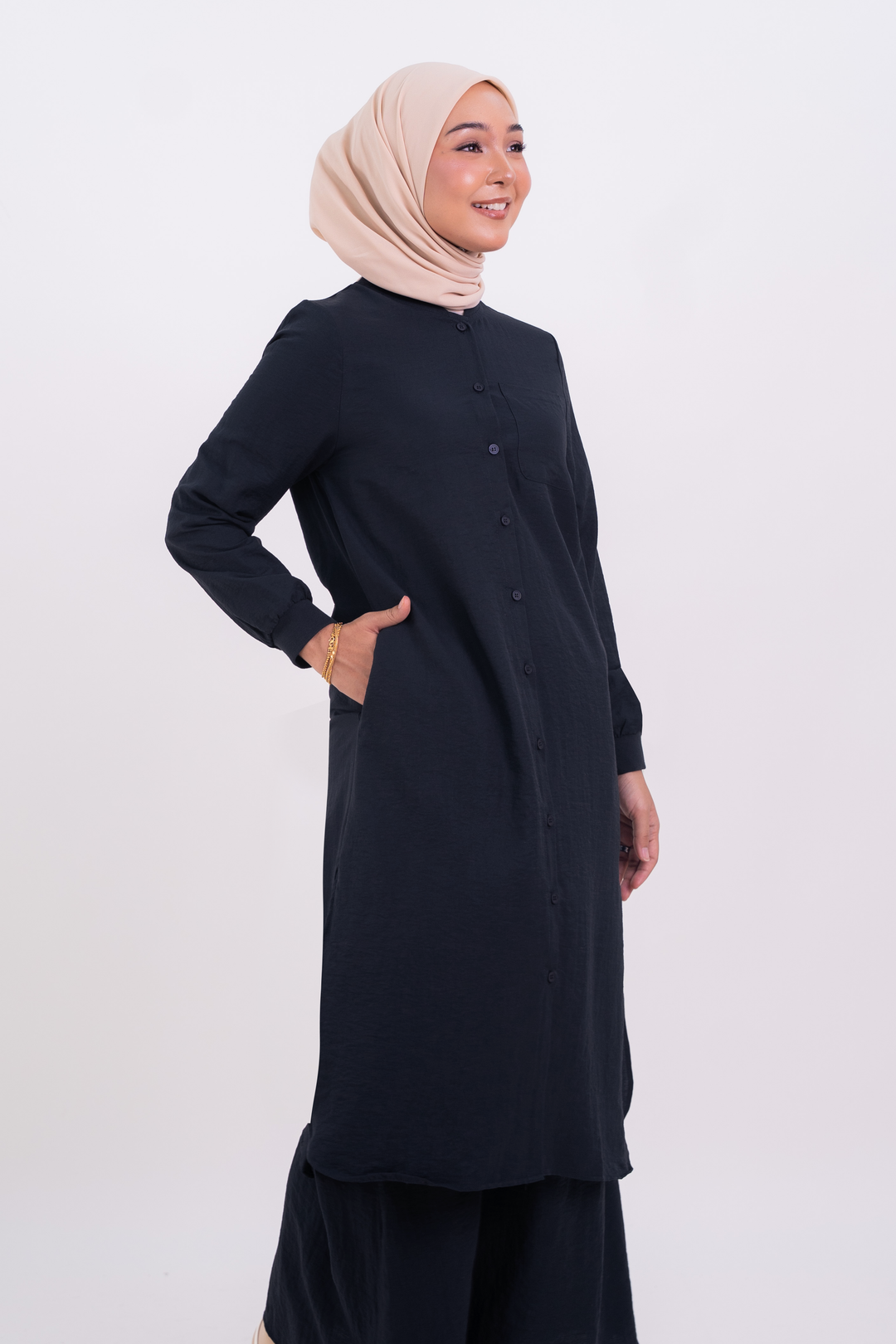 Sienna Long Blouse Navy