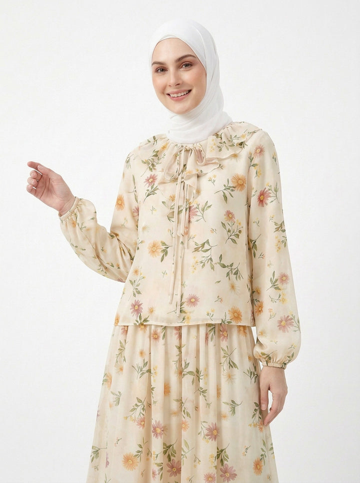 Moira Printed Chiffon Blouse (A)