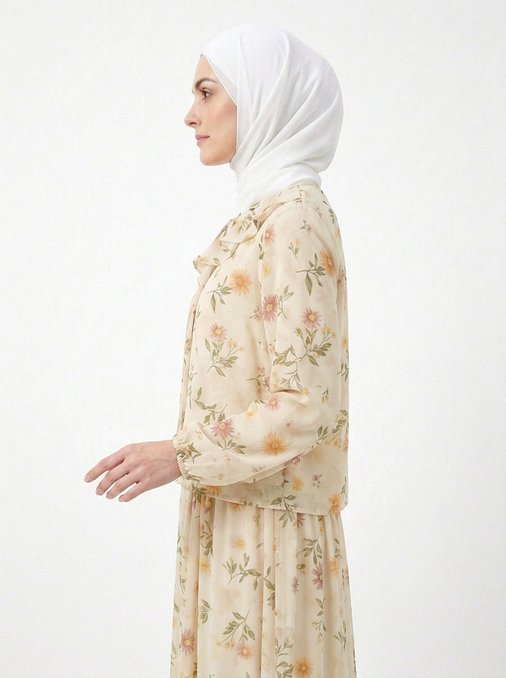 Moira Printed Chiffon Blouse (A)