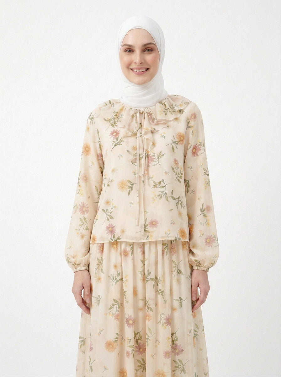 Moira Printed Chiffon Blouse (A)