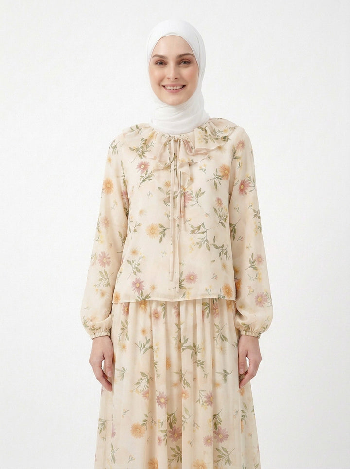 Moira Printed Chiffon Blouse (A)