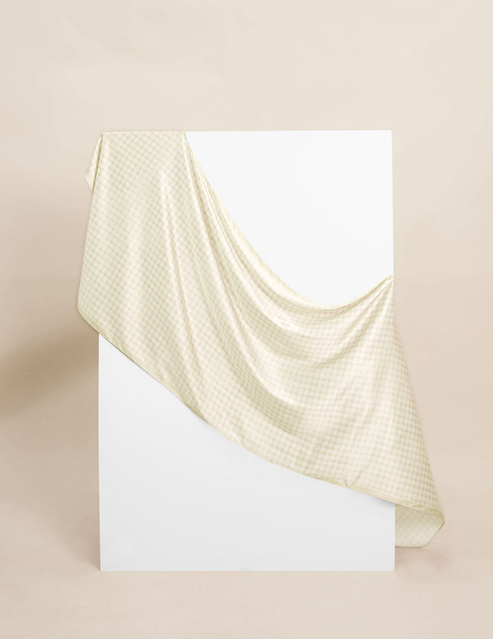Zayna Satin Printed Shawl Gold