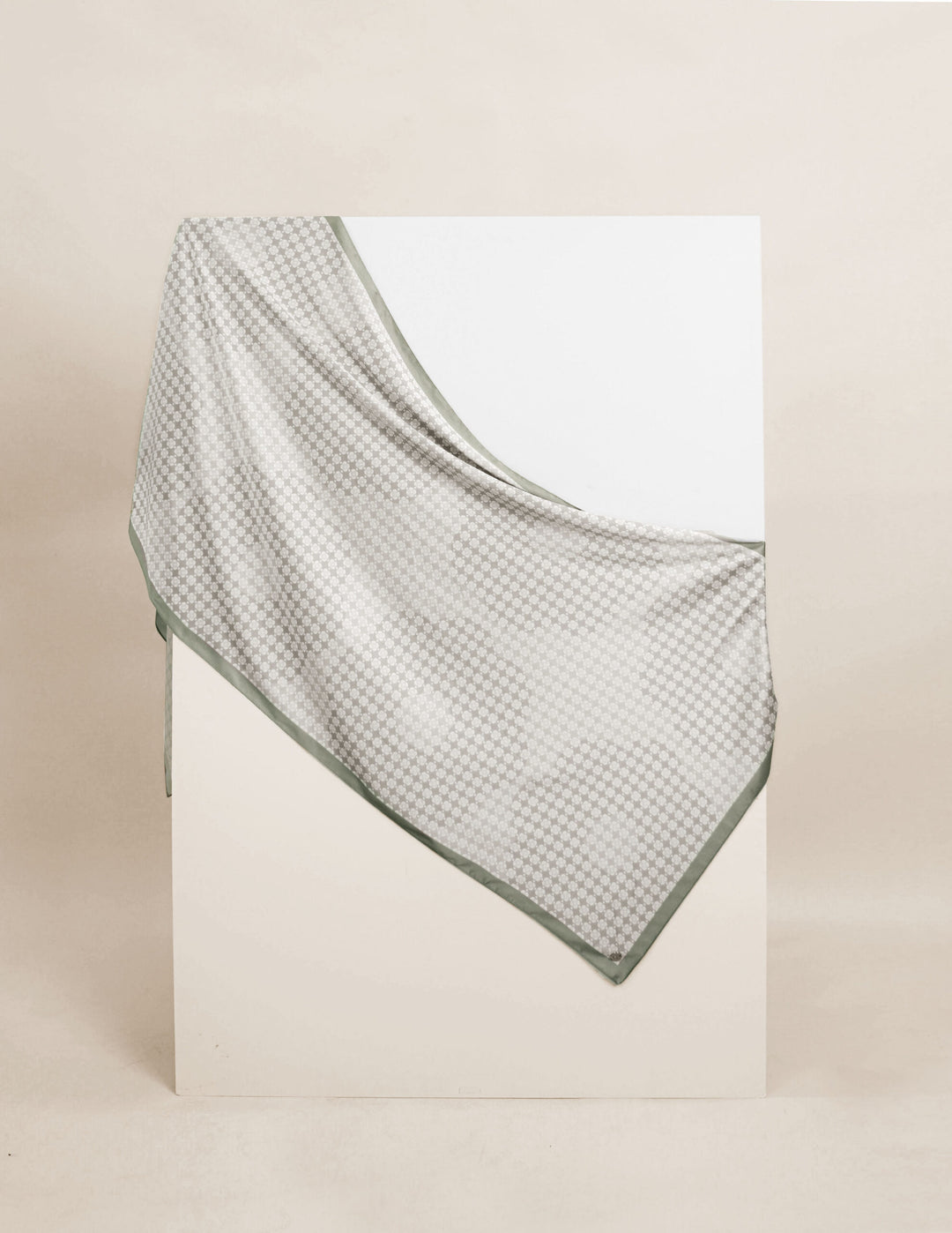 Zayna Satin Printed Shawl Olive