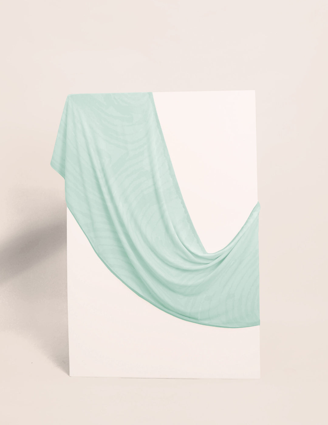 Safira Chiffon Shawl Printed Light Green