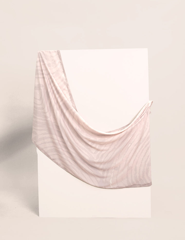 Safira Chiffon Shawl Printed Pink