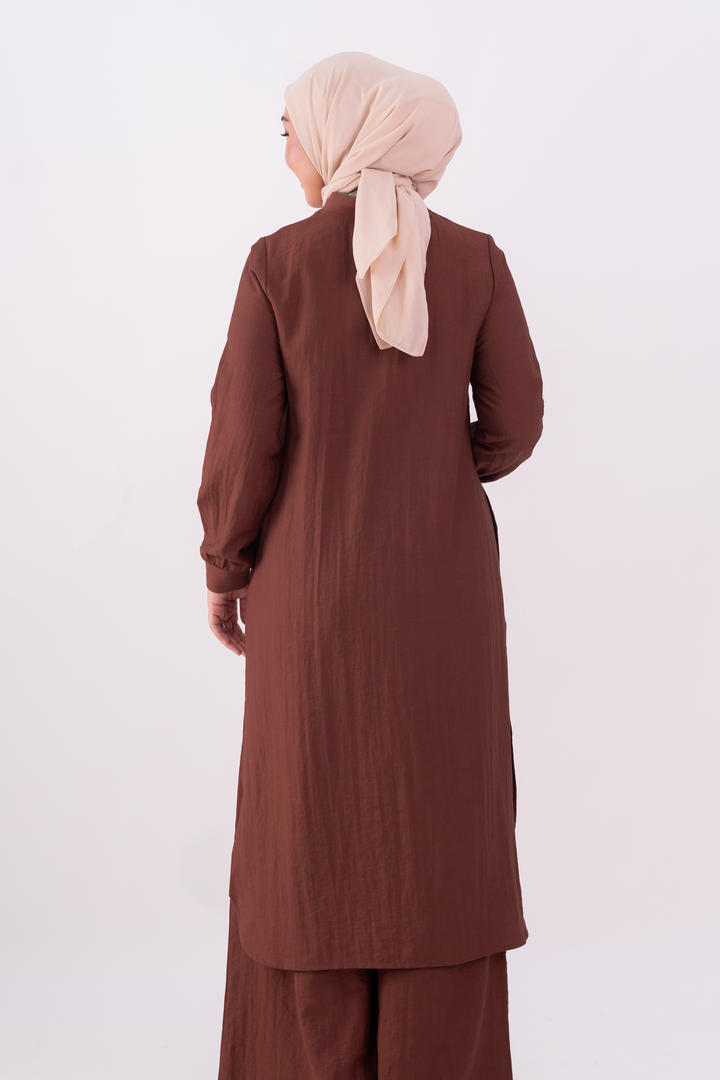 Sienna Long Blouse Red Bean
