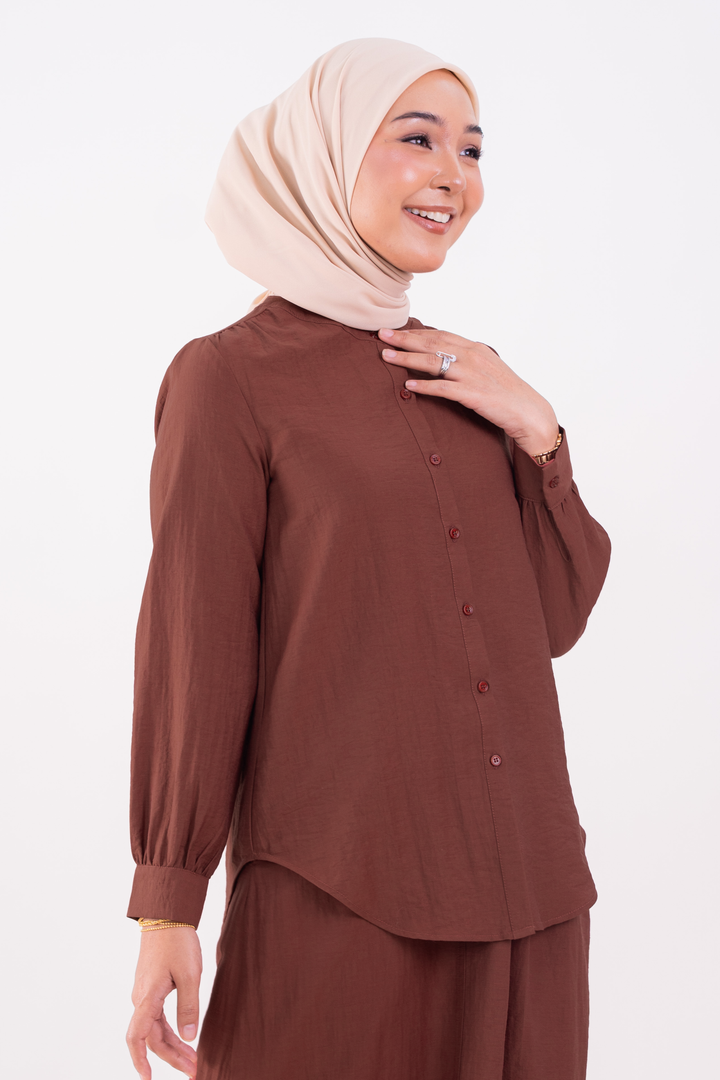 Sienna Blouse Red Bean