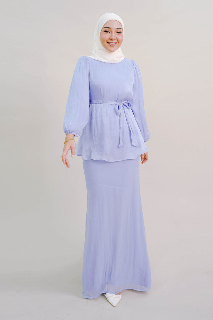 Thea Kurung in Steel Blue