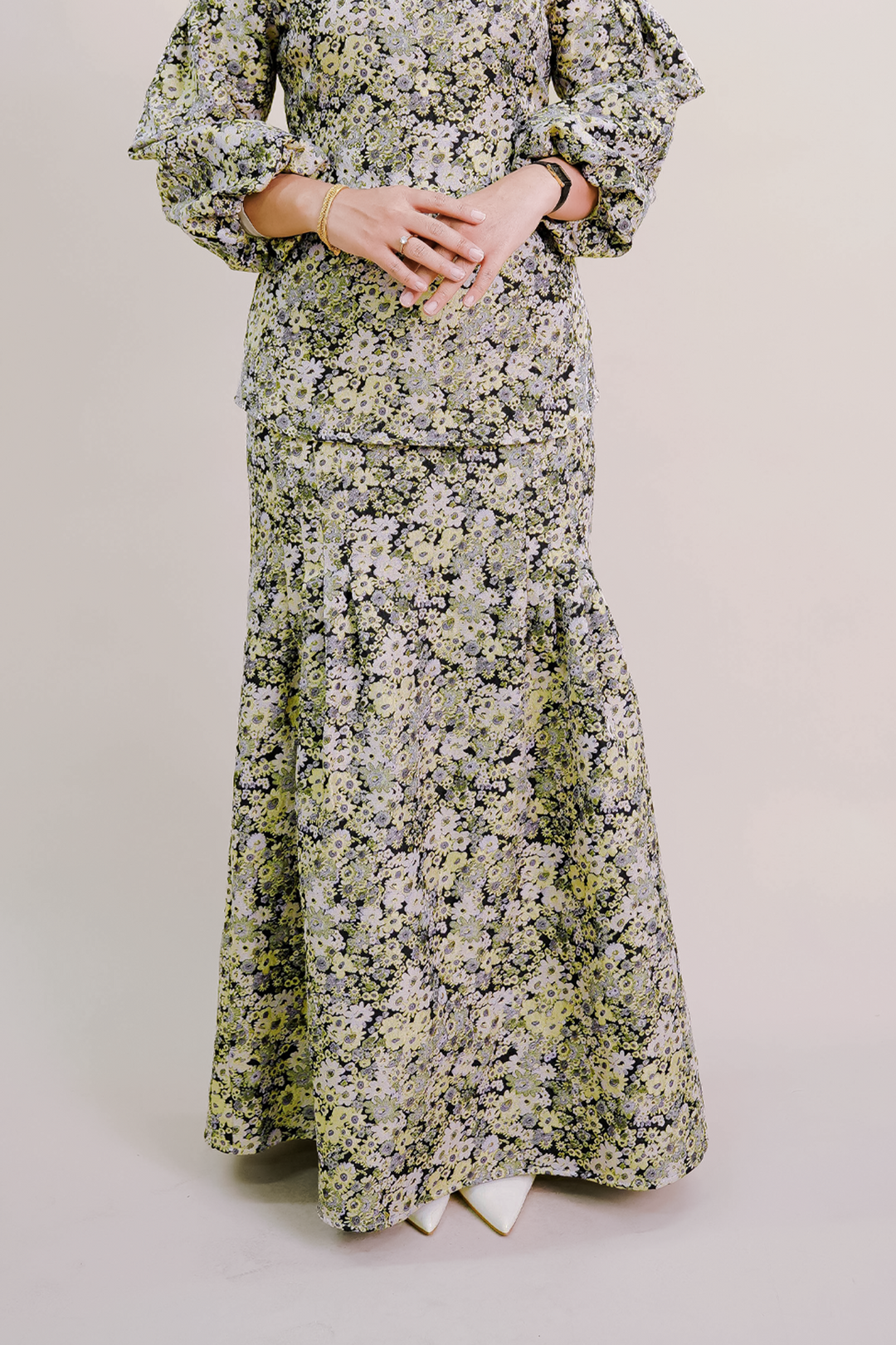 ELORA SKIRT FLORAL JACQUARD