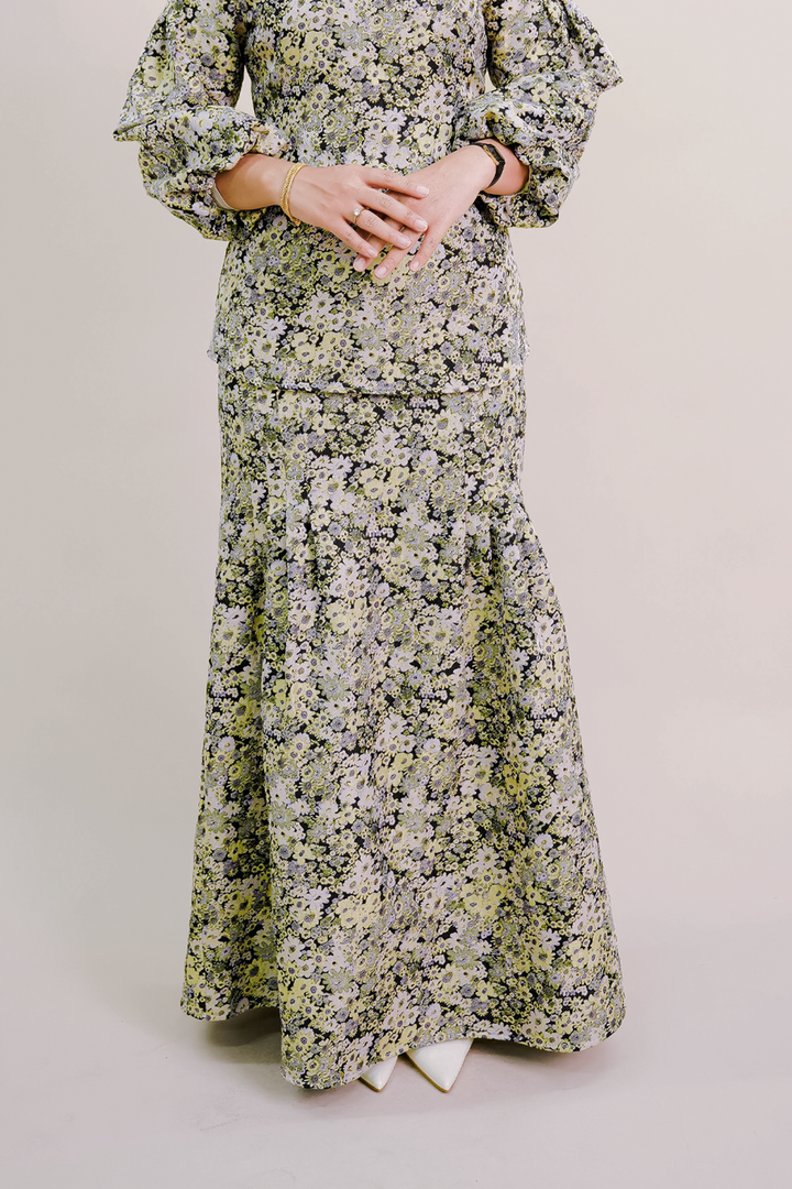 ELORA SKIRT FLORAL JACQUARD