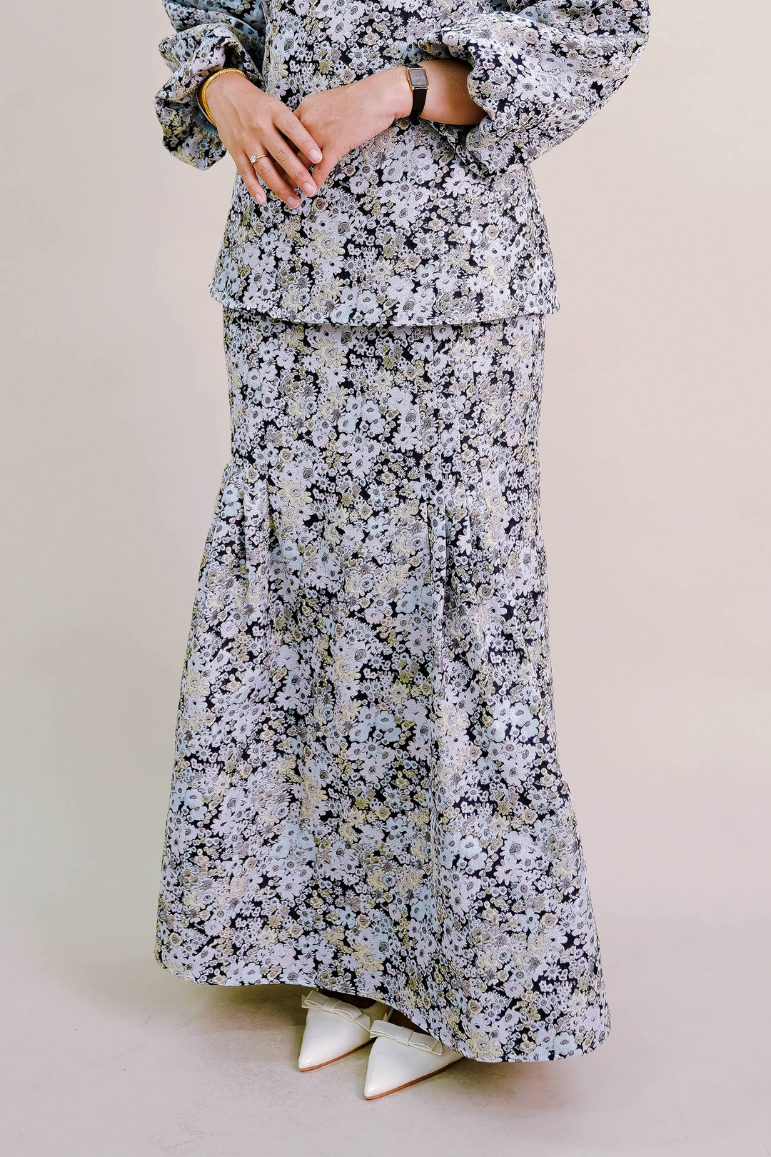ELORA SKIRT FLORAL JACQUARD